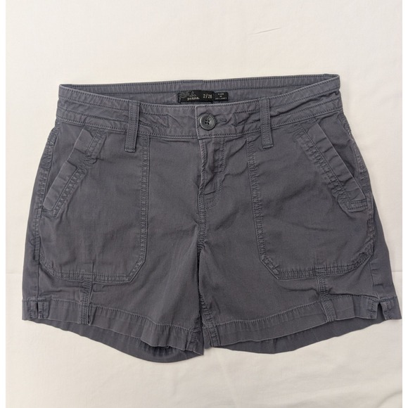 Prana Pants - prAna Gray Organic Cotton Utility Shorts Women's Size 2 Hiking Outdoor